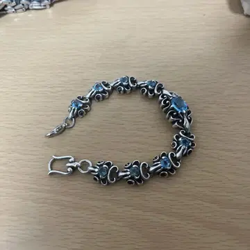 [단종] 실버 925 블루 토파즈 팔찌 터콰이즈