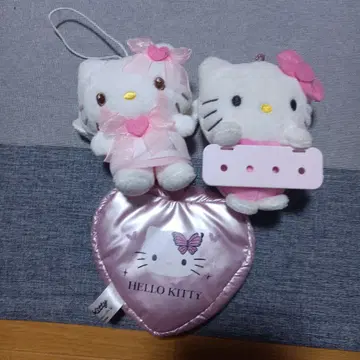 헬로키티 봉제 인형 거울 세트