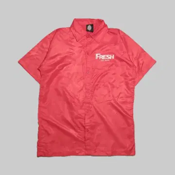 US 수입 FRESH 로고 자수 반팔 셔츠 M L