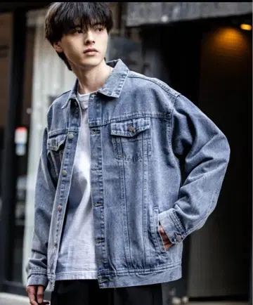라이트 블루 데님 자켓
