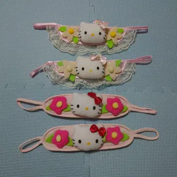 헬로키티 꽃무늬 & 레이스 커튼 후크 2세트