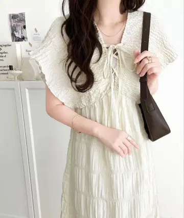 [ MILY BILET ] 마조리카 플리츠 개더 플레어 원피스