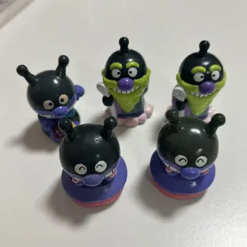 호빵맨 손가락 인형 소프트 비닐 피규어 세균맨 UFO 세균 도사 5개