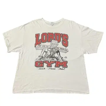 90S LORDS GYM 그리스도 티셔츠 코튼 기업