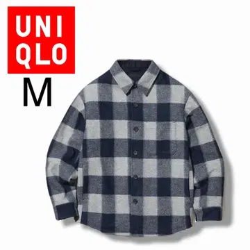 유니클로 오버 셔츠 재킷 M 블루