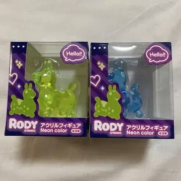 Rody 아크릴 피규어 네온 컬러 2개 세트