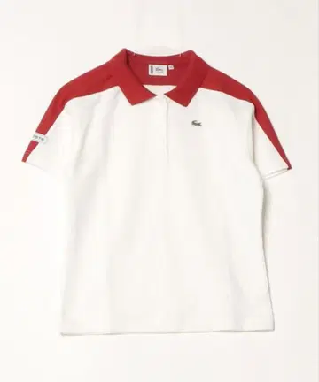 [한정판] 라코스테 반팔 피케 셔츠 화이트 x 레드 LACOSTE