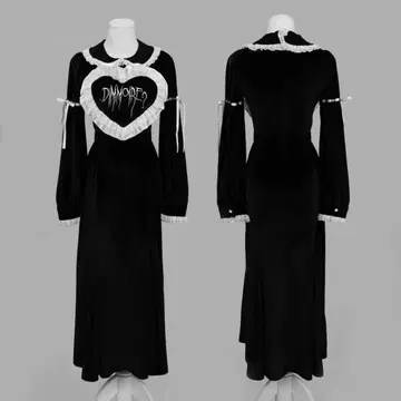 DimMoire Gothic 하트 롱 드레스
