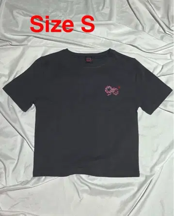 90 Logo Girl Tee Charcoal Pink Leopard S