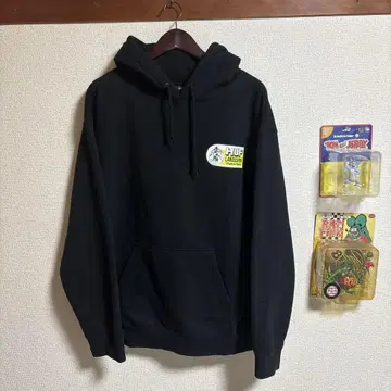 HUF/LANDSCAPING HOODIE/L/코튼/BLK/프린트