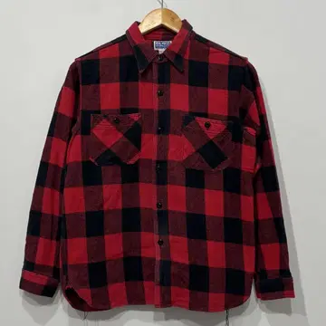 리얼 맥코이 친스트 바닥 워크 체크 헤비 넬 셔츠 M 15