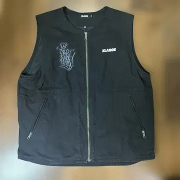 XLARGE SHIRT KING WORK VEST BLACK