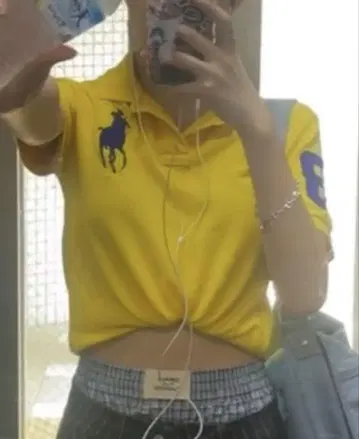 랄프 로렌 폴로 셔츠 노란색