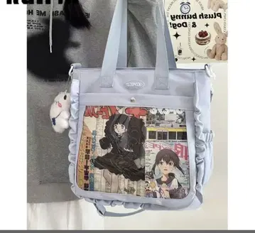 이타백 하늘색 클리어 백