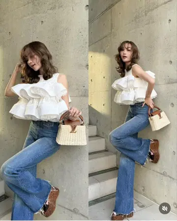 새상품 셰리에 sheller BLOOM cotton lace tops