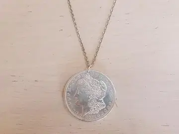 정품 미국 은화 모건 1달러 펜던트 목걸이 헤드 (탑)