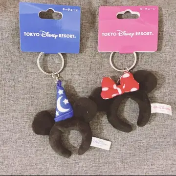 미키 미니 머리띠 키체인 세트
