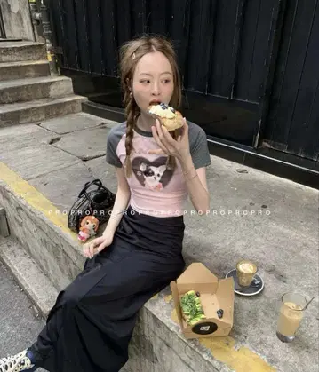 Pro x Nodress 콜라보 상의 티셔츠 반팔 핑크