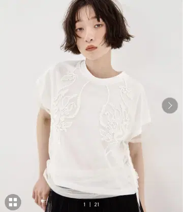 MURRAL embroidered tulle layered tops