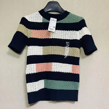 새상품 UNIQLO 유니클로 린넨 코튼 스웨터 반팔