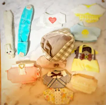 봉제 인형 10cm 의류 묶음 판매 세트