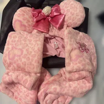 핑크 레오파드 무늬 캡