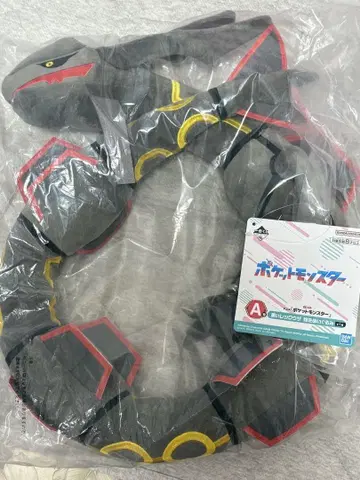 포켓몬스터 제일복권 A상 블랙 레쿠자 안고 자는 봉제 인형
