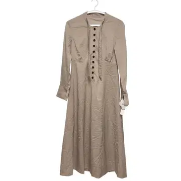 새상품 택 포함 Lilybrown 브로케이드 원피스 베이지 프리