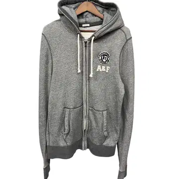 Abercrombie & Fitch 지퍼 후드티 XL 빅 그레이