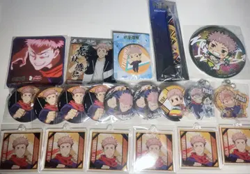 주술회전 이타도리 유우지 묶음 판매 아크링 키링 캔뱃지 코스터 볼펜