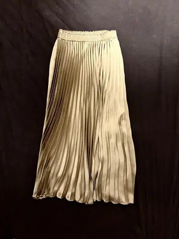 베이지 플리츠 스커트 약 90cm