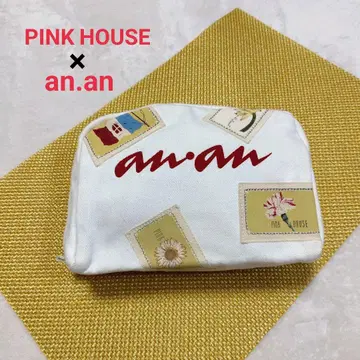 핑크하우스 an.an 콜라보 파우치 빈티지 레어 데님