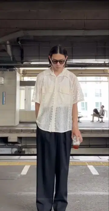 ballsy brothers sheer 셔츠 화이트 M