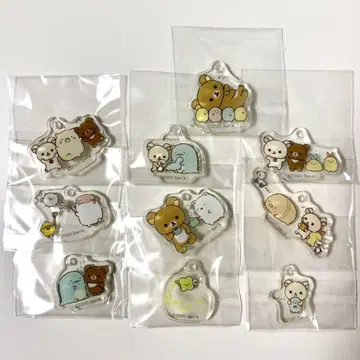 리락쿠마 & 스미코구라시 페스티벌 아크릴 키링 10점