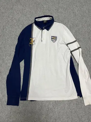 RFC FOOTBALL CLUB 긴팔 피케 셔츠 네이비/화이트