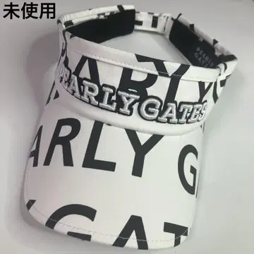 미사용 PEARLYGATE 로고 화이트 골프 선바이저