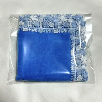 하네다 공항 한정 치카자와 레이스 타월 손수건 블루