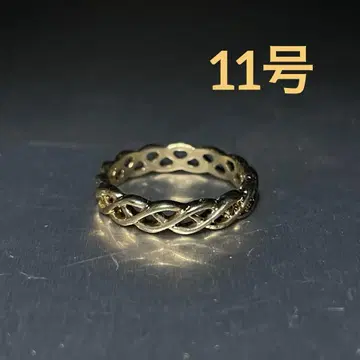 빈티지 패션 반지 골드 11호 체인 투각 장식 화려함