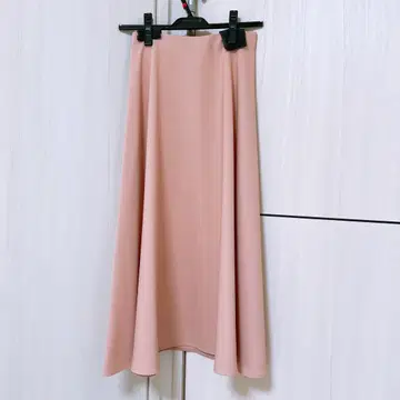 QUEENS COURT 롱 서큘러 스커트 플레어 스커트 무지