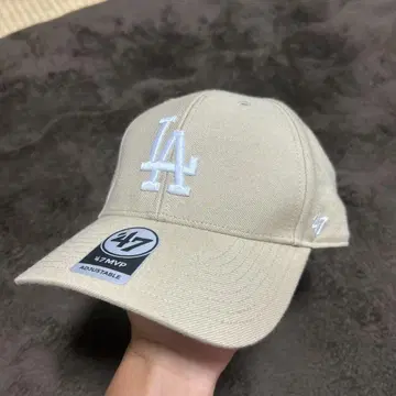 47 Dodgers 캡 베이지 스트릿 아메카지 UK HIPHOP