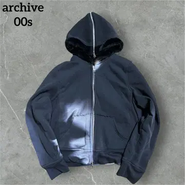 y2k archive 00s short length zip-hoodie