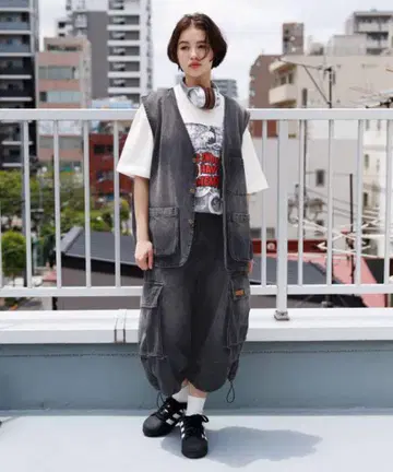 PAGEBOY 페이지 보이 데님 베스트 데님 하프 팬츠 셋업
