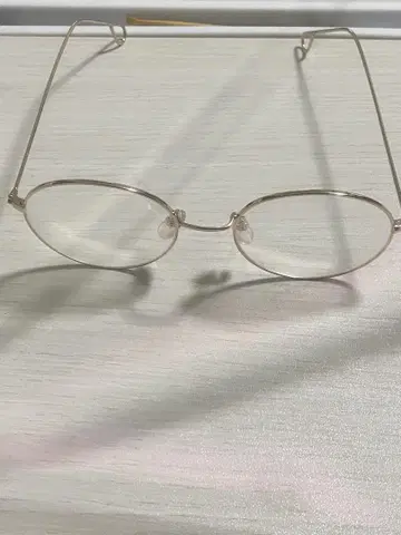 실버 오벌 프레임 안경