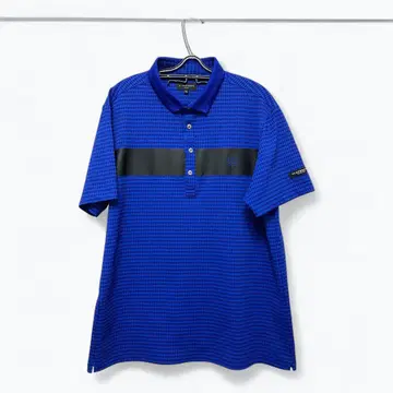 St ANDREWS 세인트앤드루스 반팔 피케 셔츠 파랑 블랙 3L