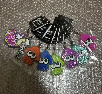 스플라툰 Splatoon 전 8종 세트 이카스 클리어 러버 스트랩