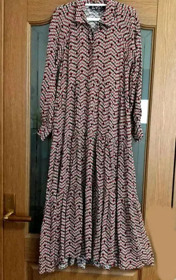 ZARA 긴팔 롱 원피스 꽃무늬