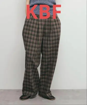 KBF 체크 이지 팬츠