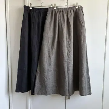 무인양품 린넨 롱 스커트