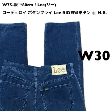 W75-인심80cm! Lee 구제 코듀로이 팬츠 네이비 버튼 플라이