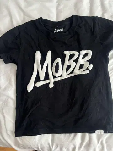 MOBB 로고 블랙 코튼 T셔츠